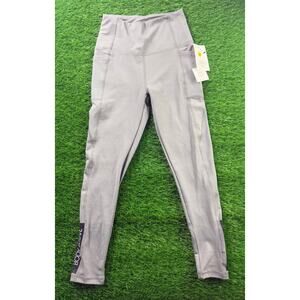 Body Glove Women’s Gray High Rise Leggings Small Media Pocket Activewear